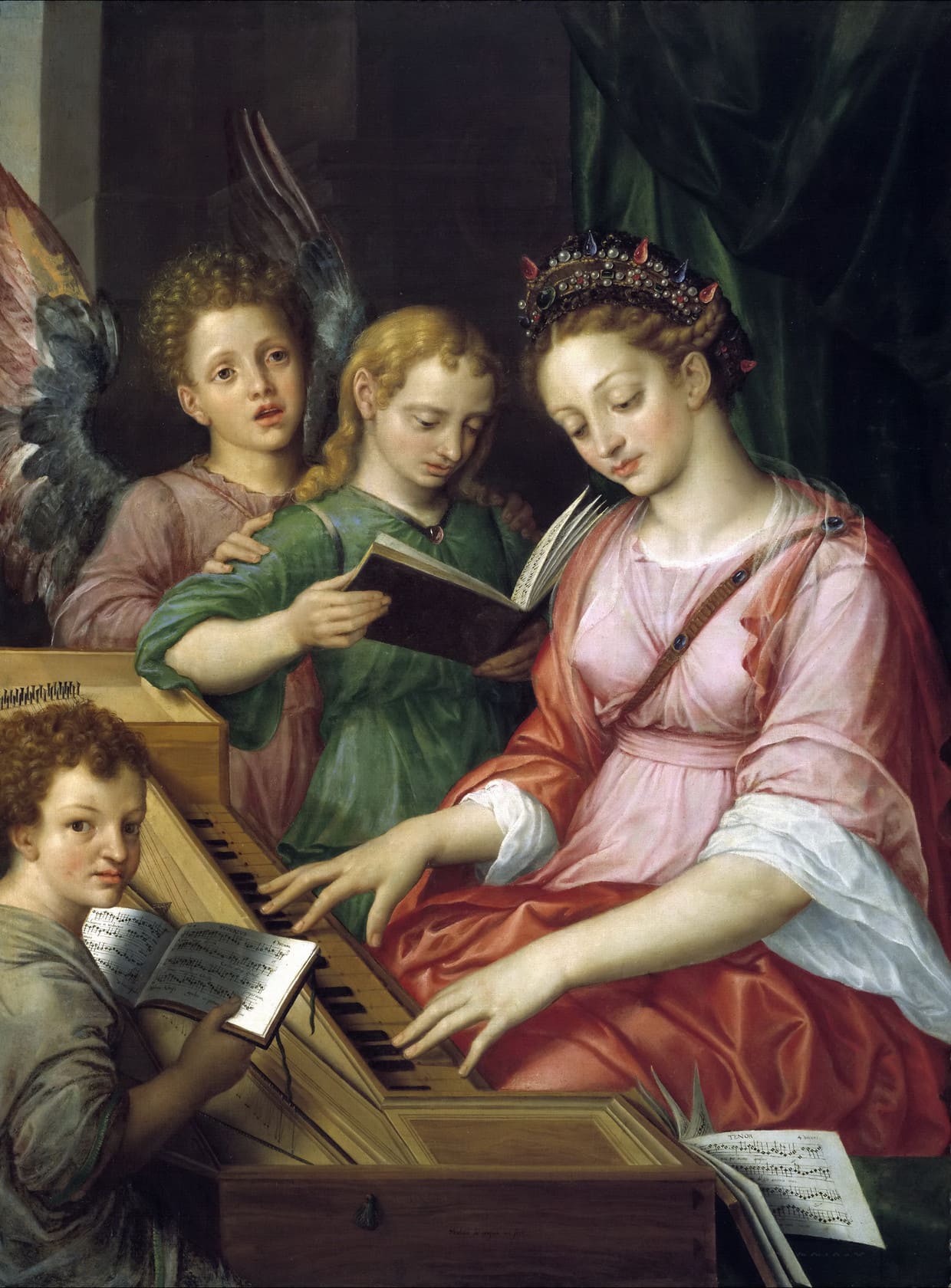Michiel van Flemish Coxcie. Святая Цецилия