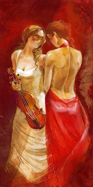 Картина Лены Сотсковой - скрипка