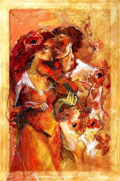 Картина Лены Сотсковой - скрипка